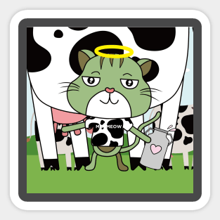 MosMeow_HOLY Cow! Sticker